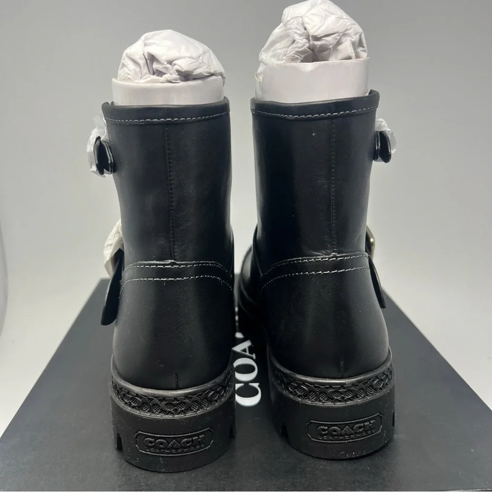 Coach Trooper Moto Boots Size 6.5